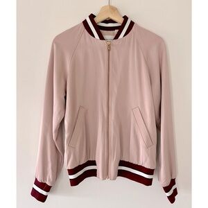 Aritzia Babaton Dusty Pink Bomber Jacket
